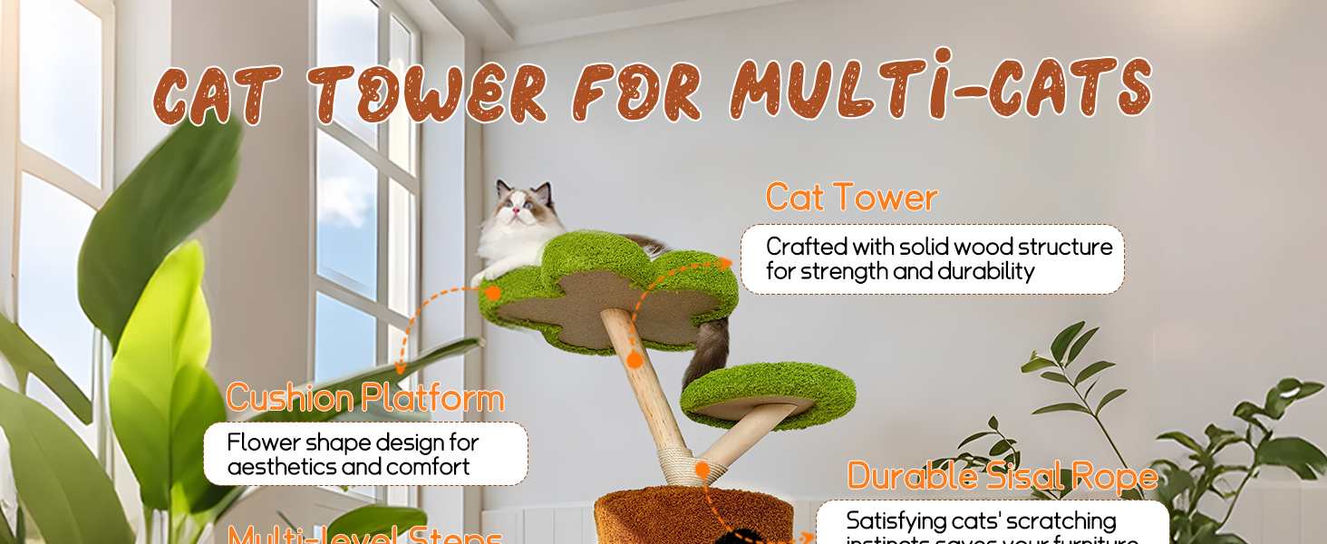 cat tree for indoor cats large adult