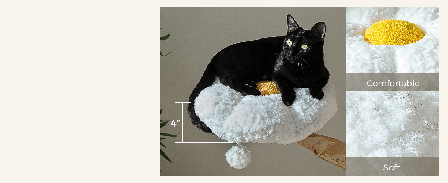 it has a sisal-wrapped pear wood trunk and 500g/㎡ ultra-soft fleece for great durability