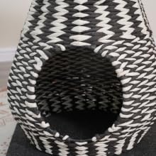 Quality handwoven black and white basket condo