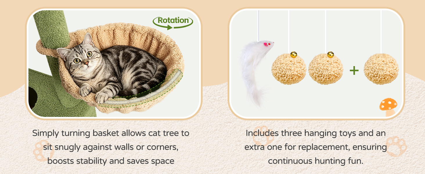 Sturdy Basket and Interactive Pom-pom