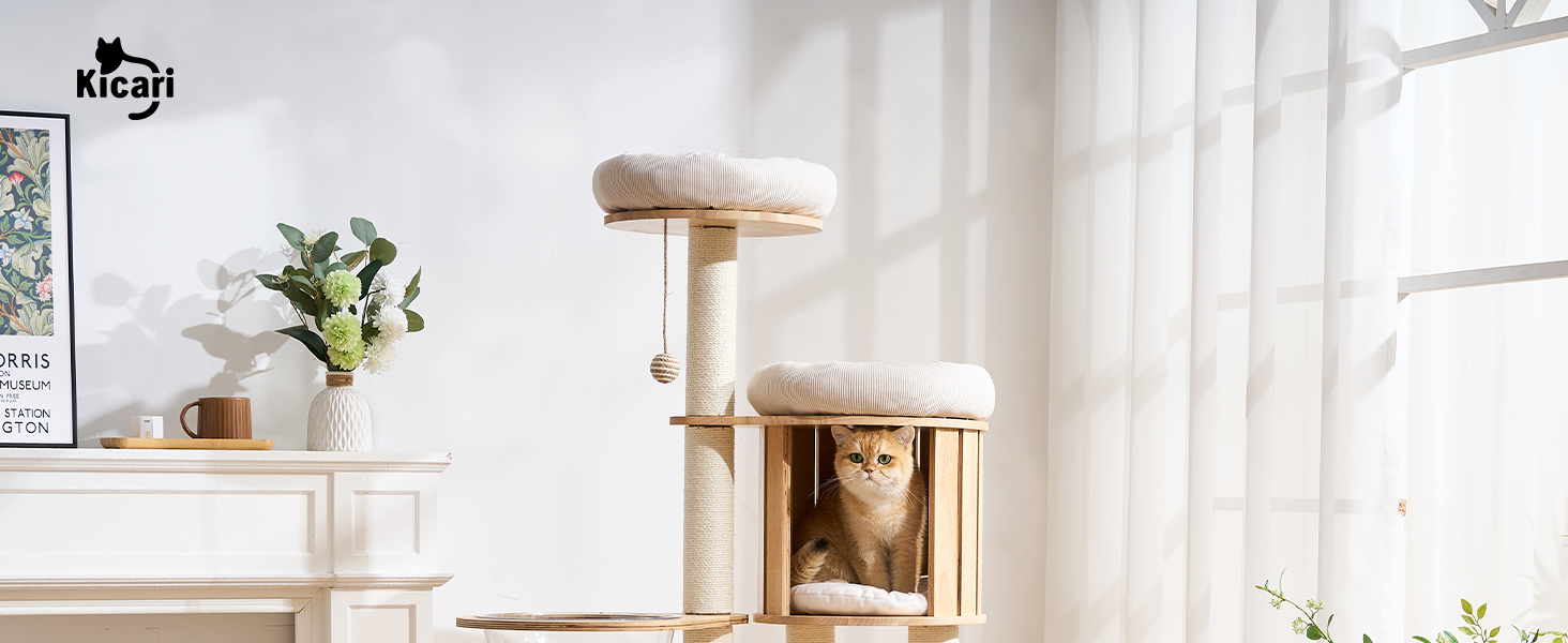 Multi-functional Cat Tree for Indoor Cats Large Adult