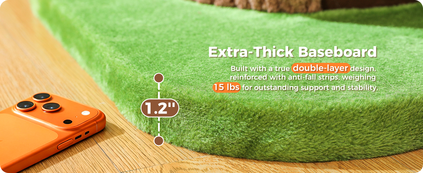 MUTTROS 15lb extra-thick double-layer baseboard, anti-fall strips, superior stability, safe play